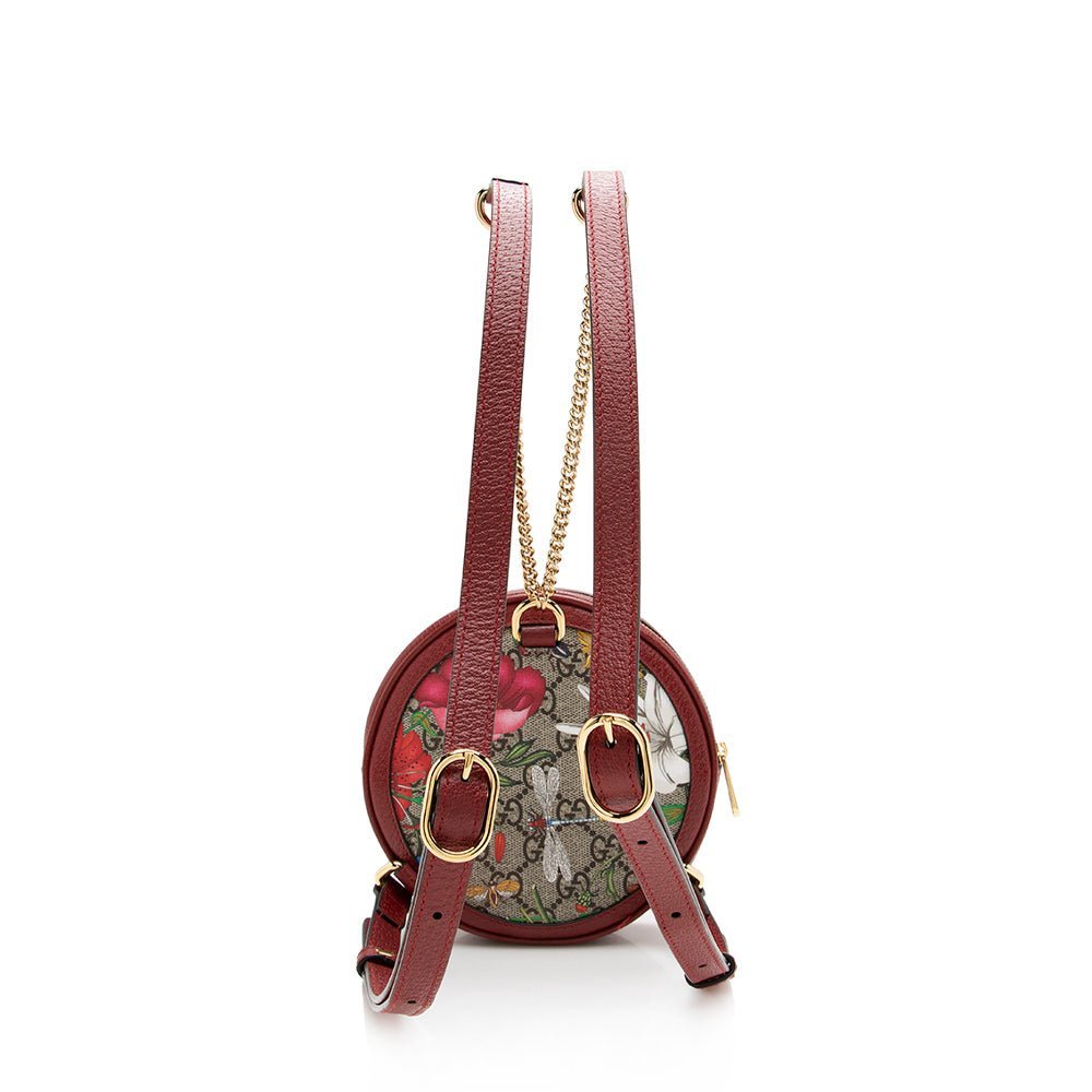 Gucci GG Supreme Flora Ophidia Round Mini Backpack - Image 3