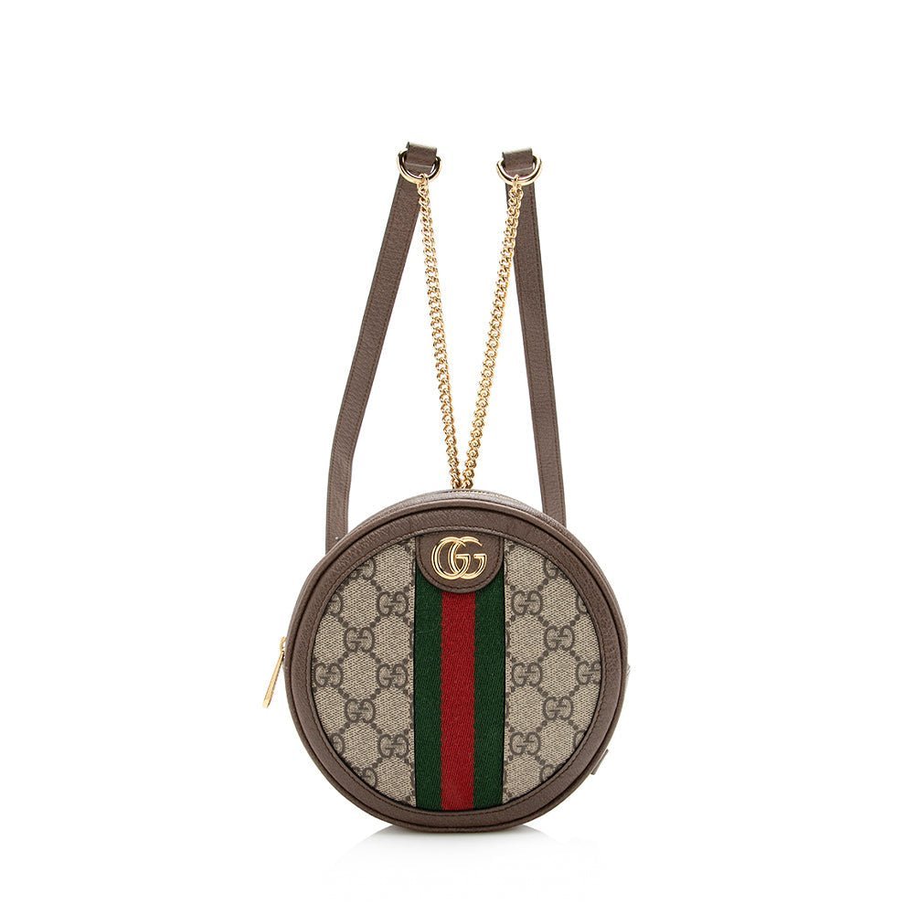 Gucci GG Supreme Ophidia Round Mini Backpack