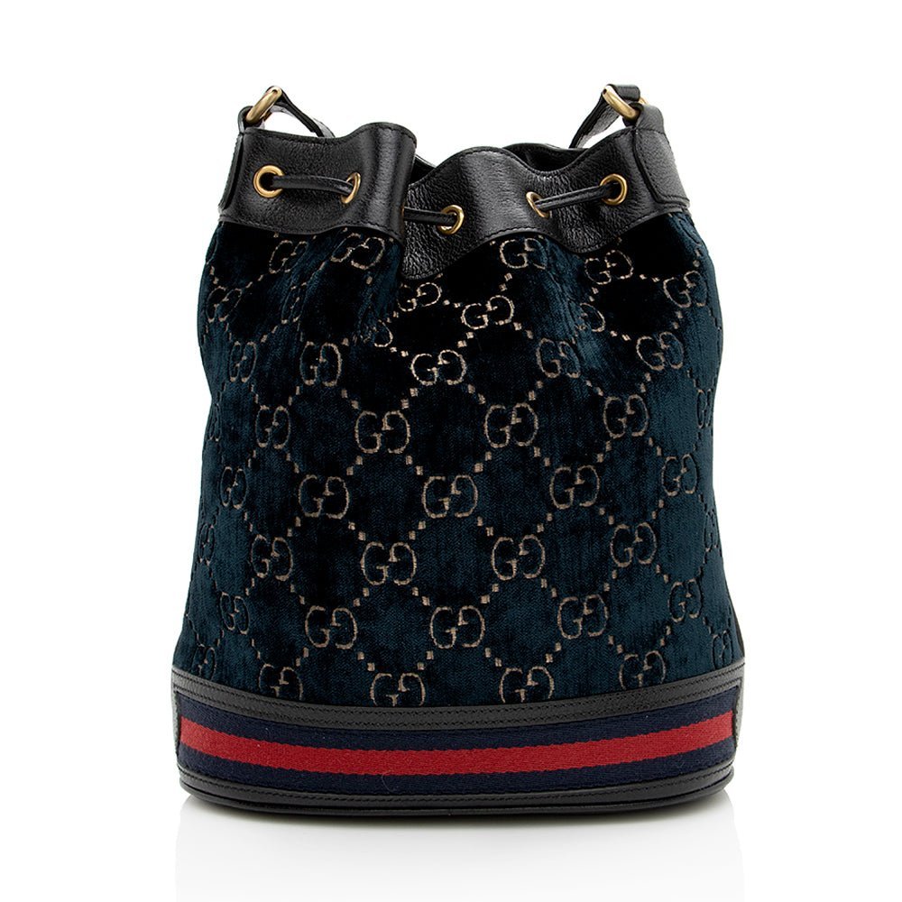 Gucci GG Velvet Web Bucket Bag - Image 3
