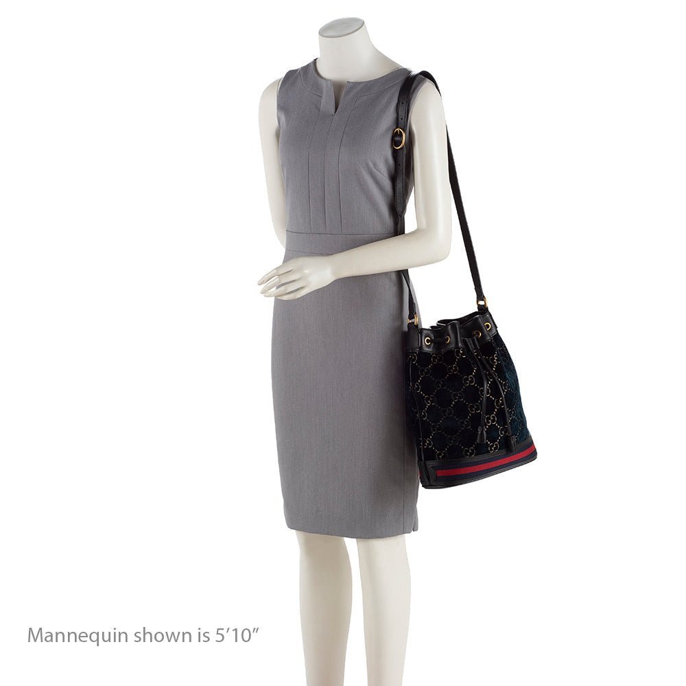 Gucci GG Velvet Web Bucket Bag - Image 5