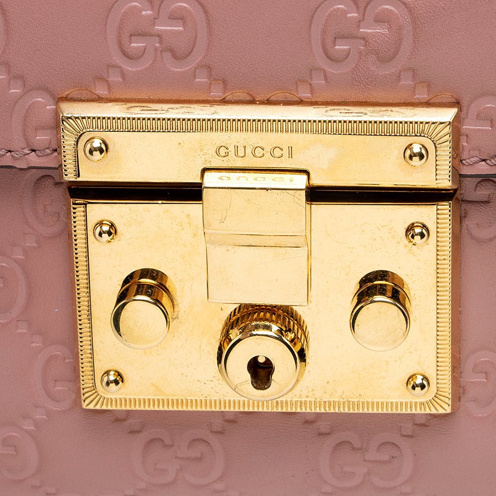 Gucci Guccissima Leather Padlock Medium Shoulder Bag - Image 9