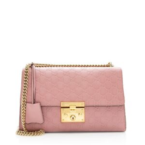 Gucci Guccissima Leather Padlock Medium Shoulder Bag