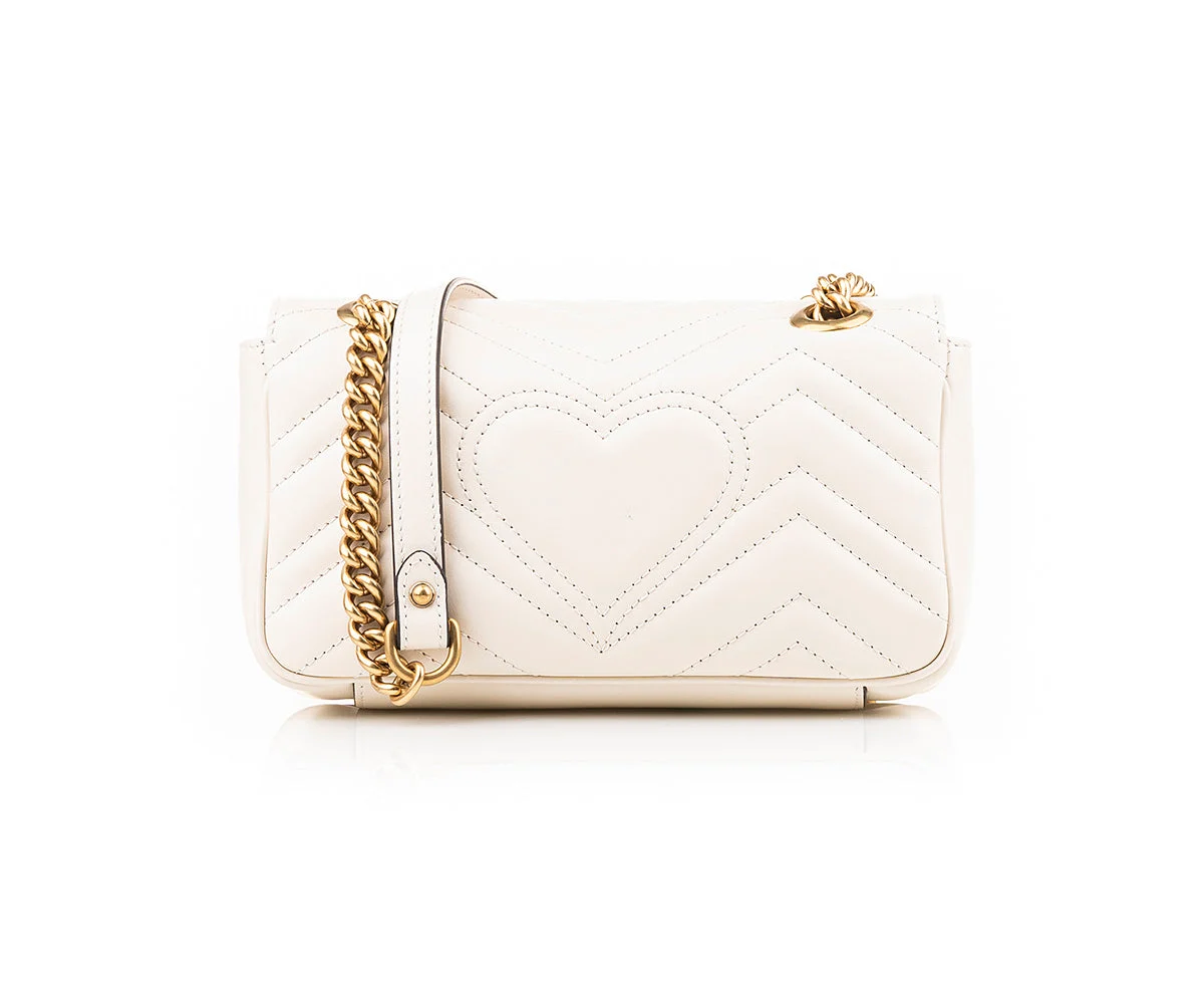 GG Marmont Mini Bag In White - Image 4