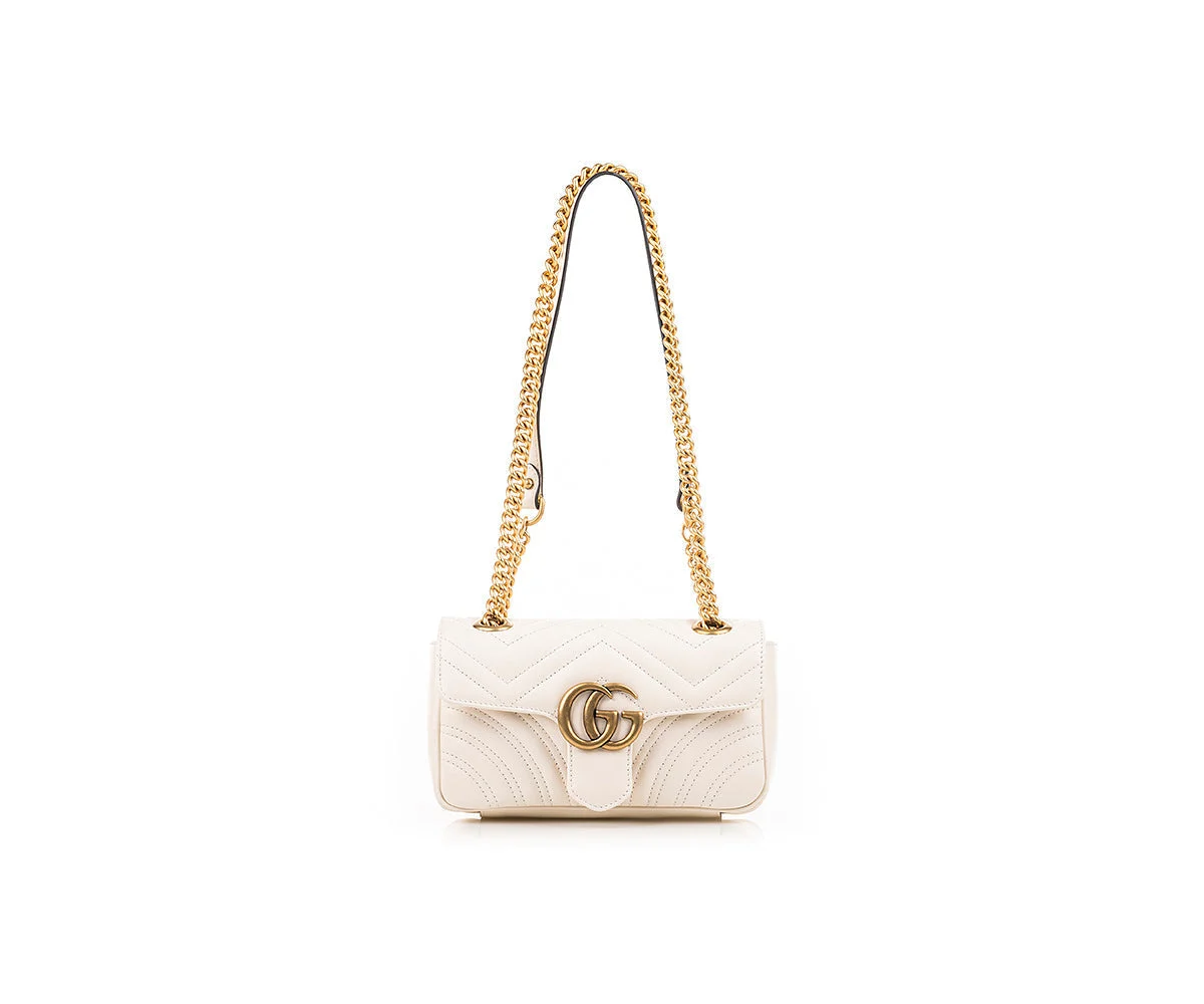 GG Marmont Mini Bag In White - Image 5