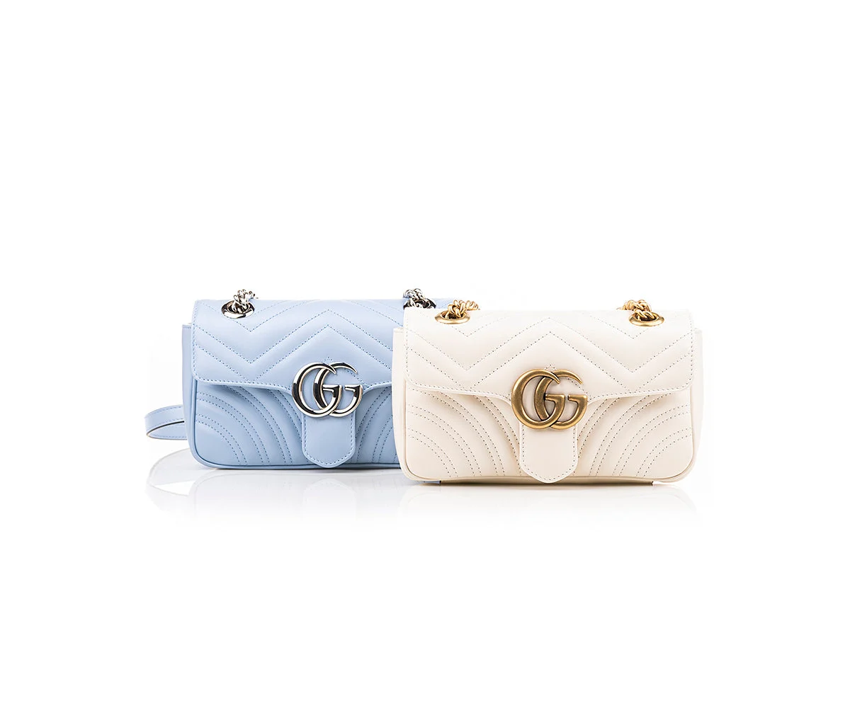 GG Marmont Mini Bag In White - Image 6