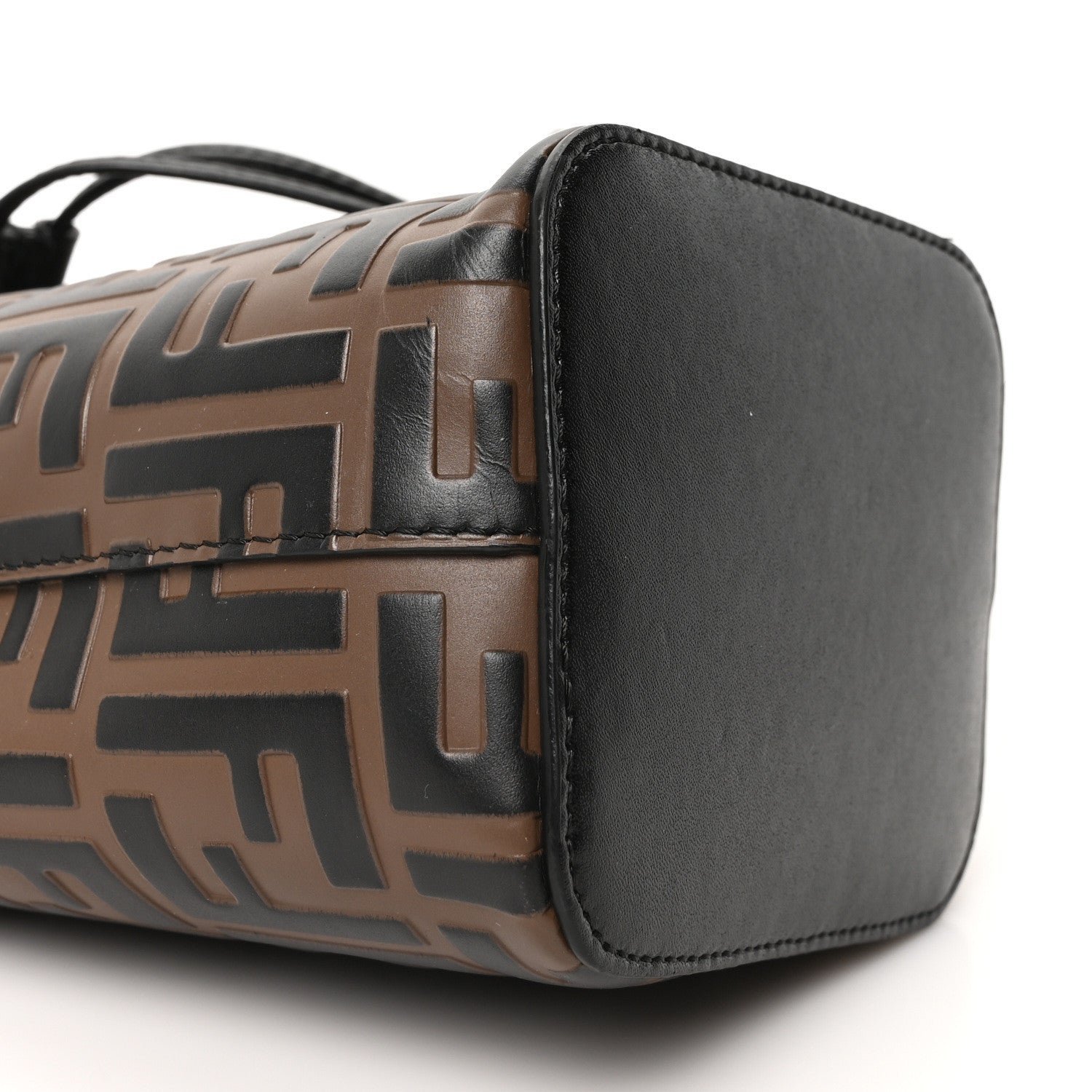 Fendi Vitello Liberty Bi-Color FF 1974 Embossed Mini Mon Tresor - Image 9