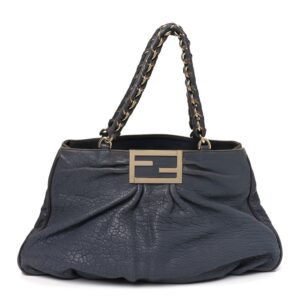 Fendi Crinkled Lambskin Mia Tote