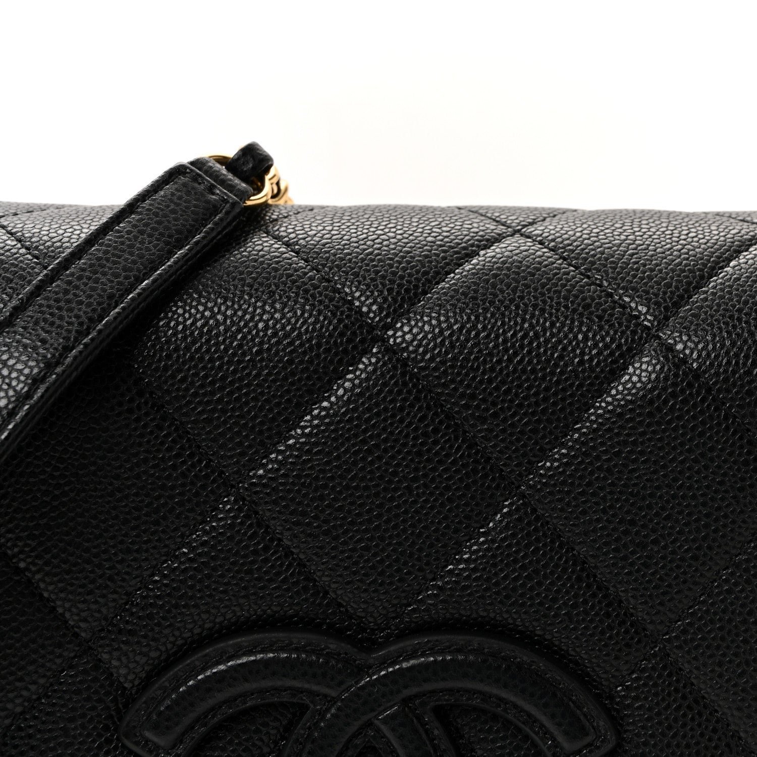 Caviar Quilted Mini Messenger Flap Black - Image 8