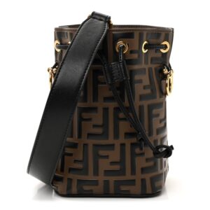 Fendi Vitello Liberty Bi-Color FF 1974 Embossed Mini Mon Tresor