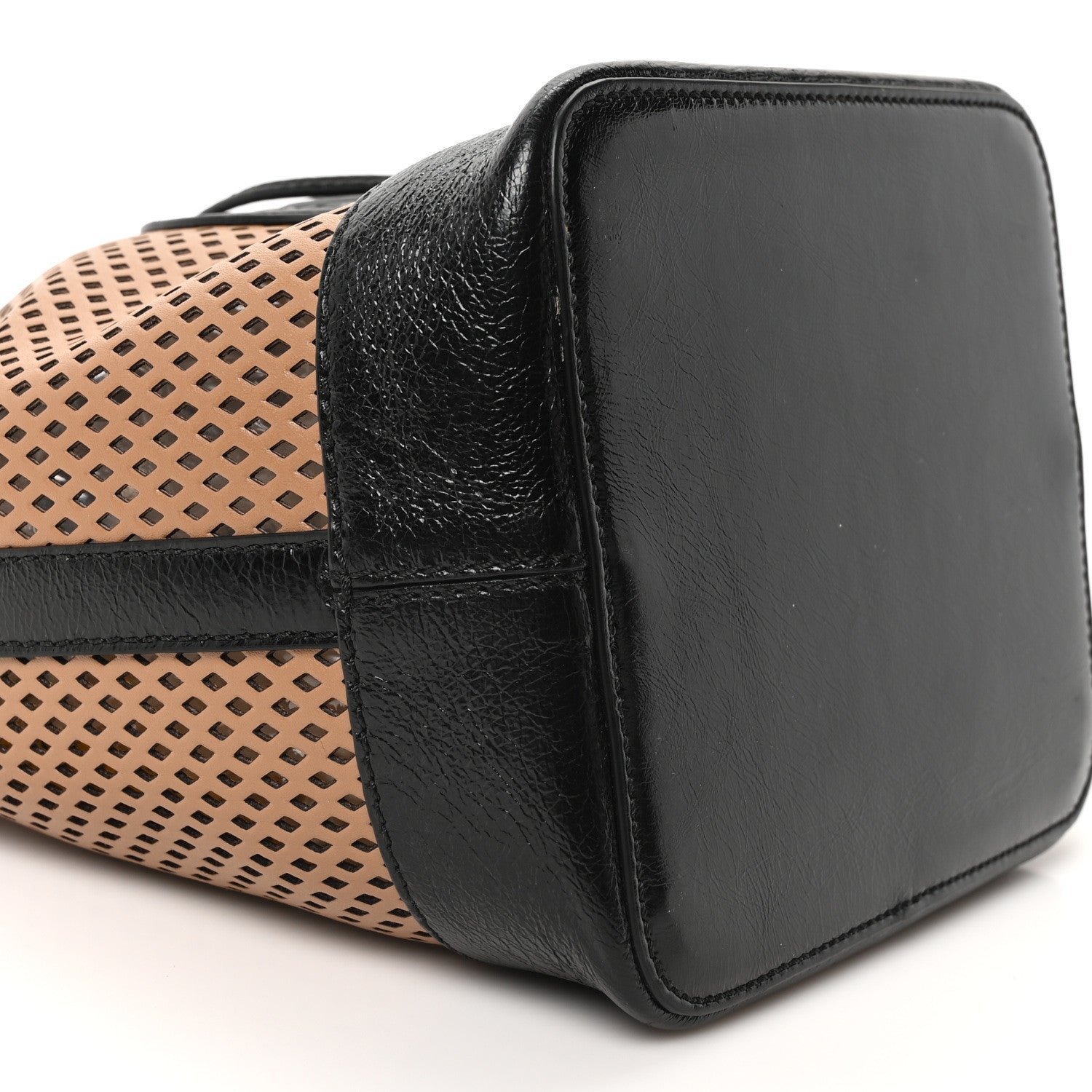 Fendi Vitello Liberty Perforated Small Mon Tresor Bucket Bag - Image 9