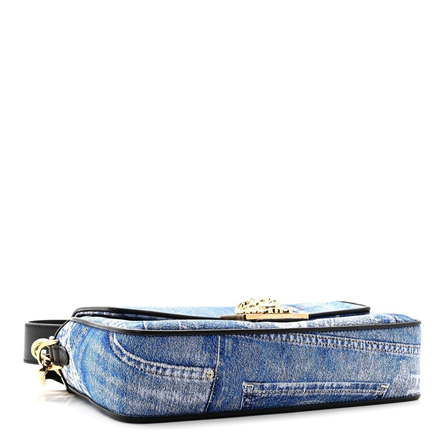 Fendi x Versace Denim Fendace Patchwork Baguette - Image 4