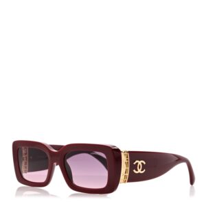 Acetate Rectangle Sunglasses 5534 Red
