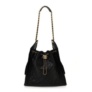 Caviar Quilted Large Chanel 25 Handbag Black