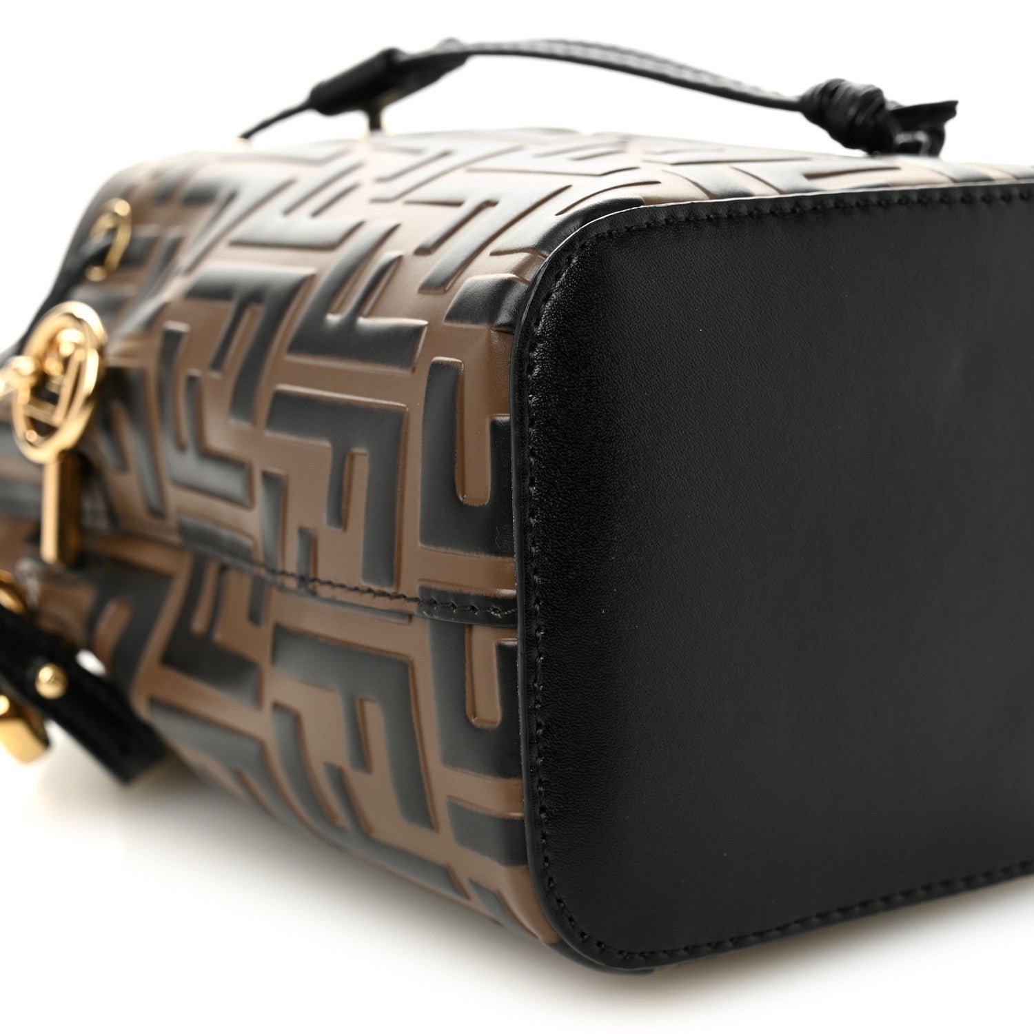 Fendi Vitello Liberty Bi-Color FF 1974 Embossed Mini Mon Tresor - Image 9