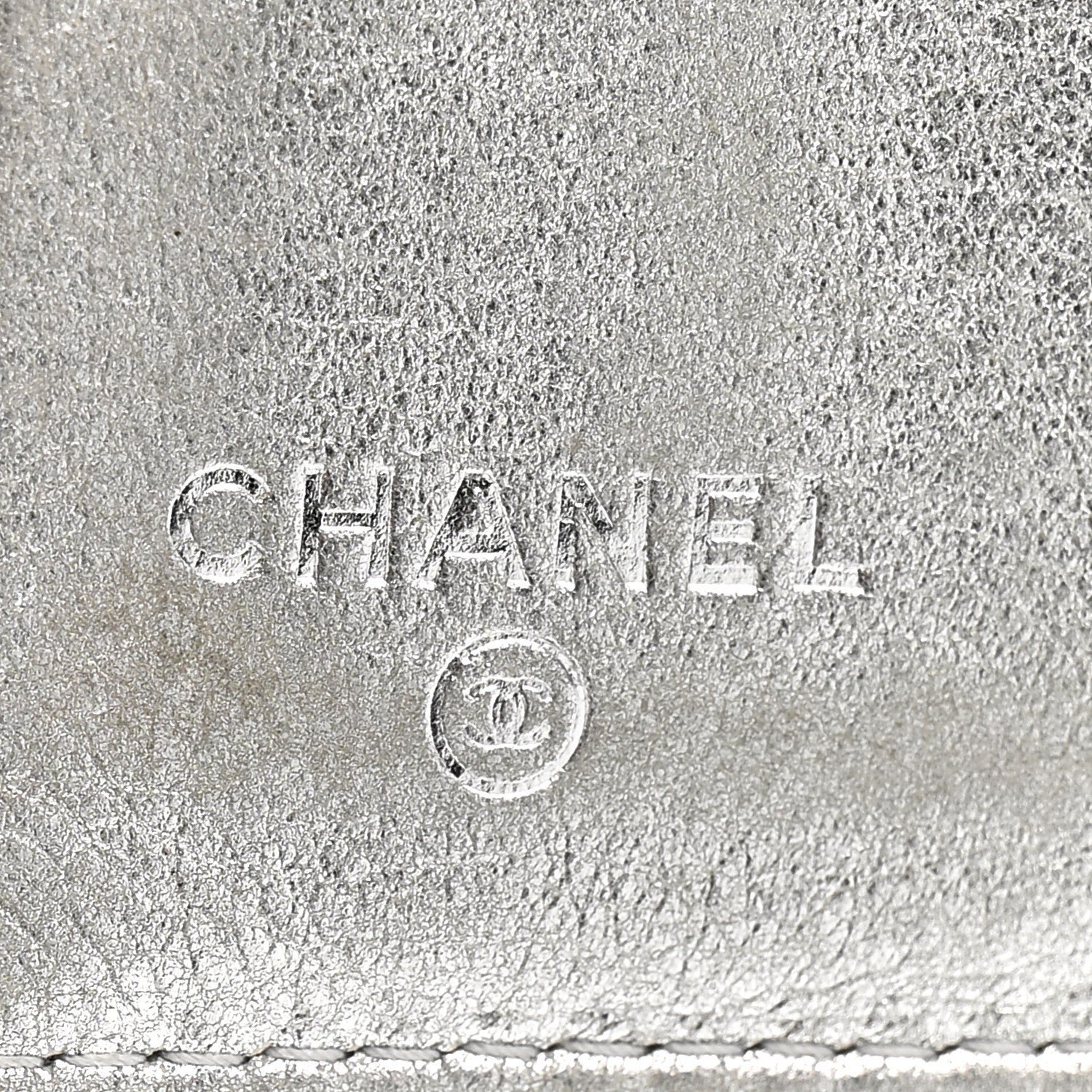 Calfskin Classic Card Holder Black Silver - Image 6