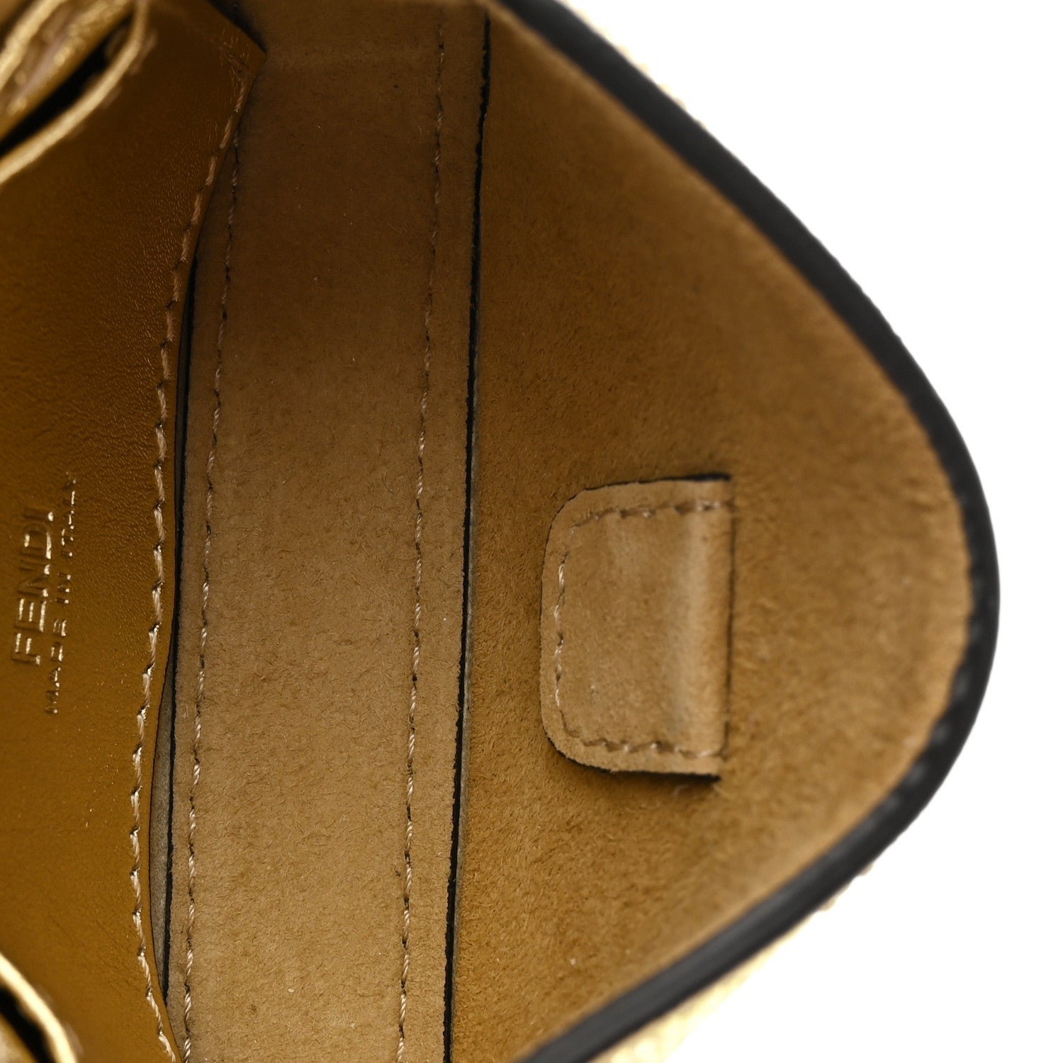 Fendi Crystal Vitello Laminato Nano Maxi Buckle Baguette Charm - Image 4