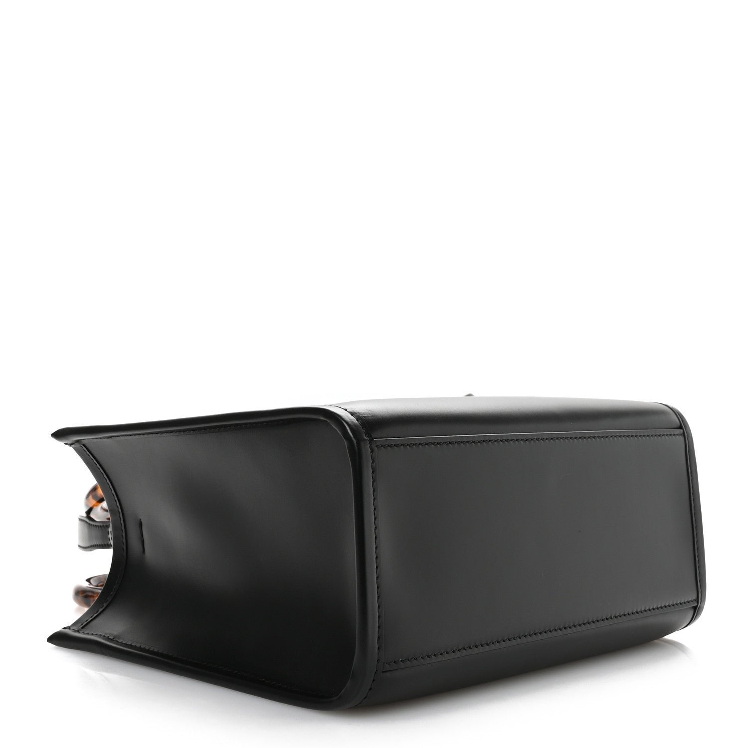 Fendi Vitello King Plexiglass Logo Embossed Small Fendi Sunshine Shopper Tote - Image 4