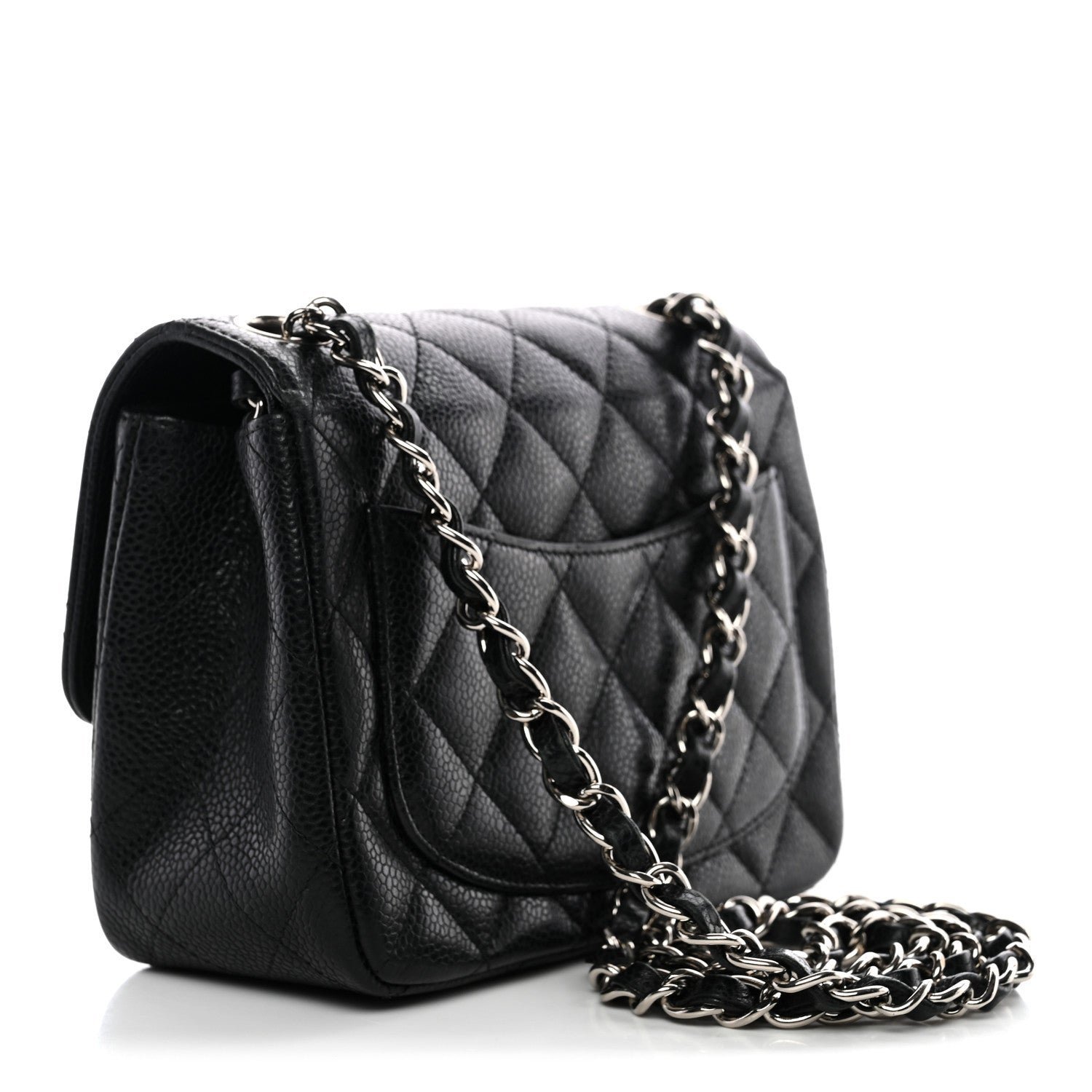 Caviar Quilted Mini Square Flap Black - Image 3