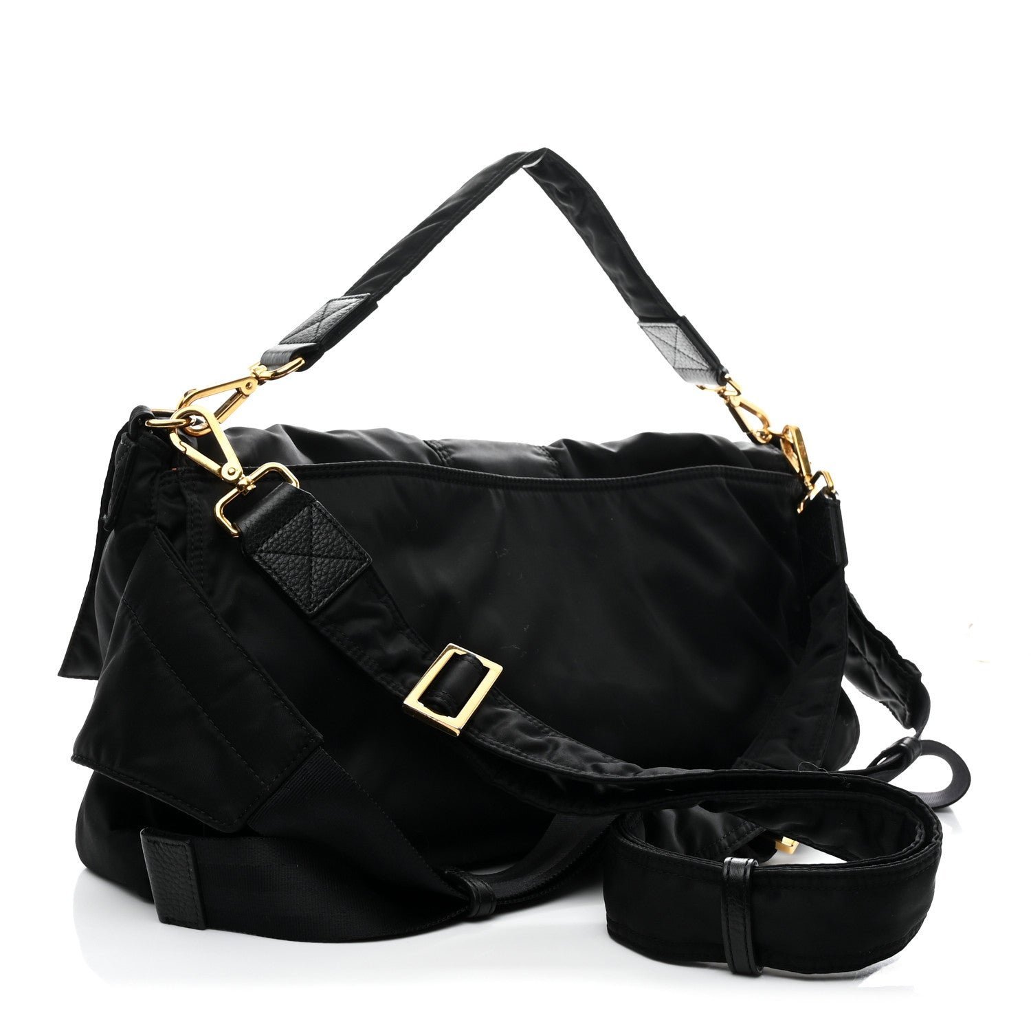 Fendi x Porter Nylon Regular Belt Baguette (Black) - Image 3