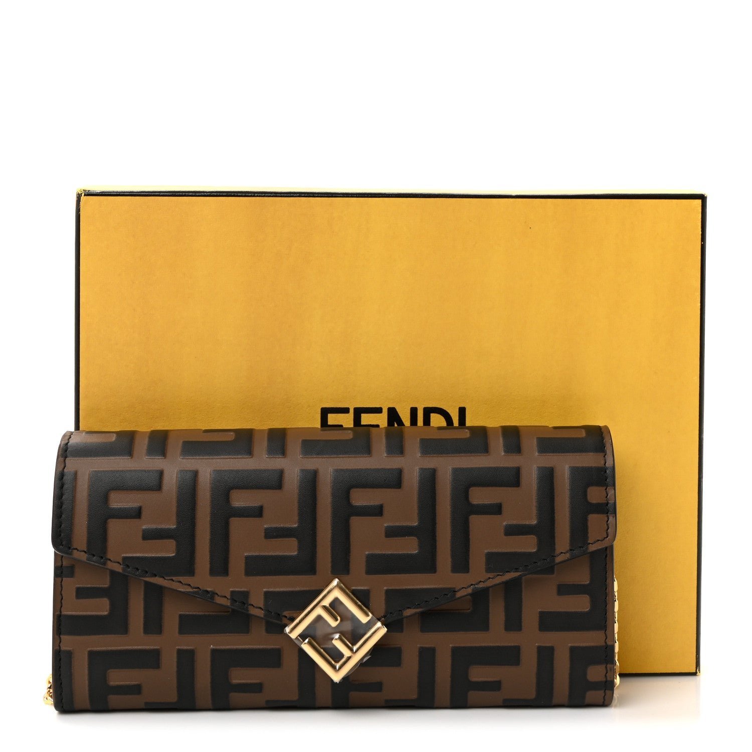 F is Fendi Continental Wallet on Chain (Maya/Black) - Image 11