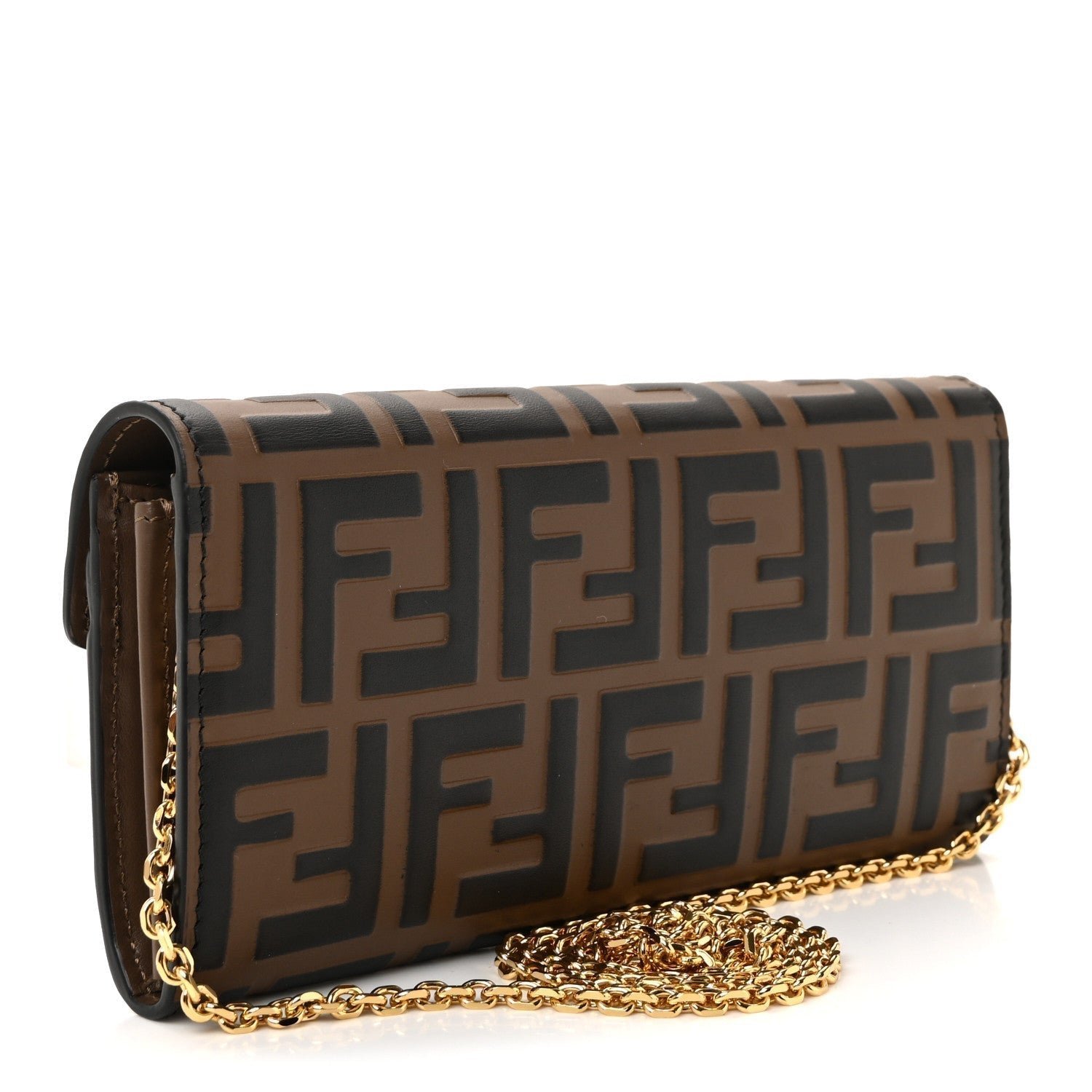 F is Fendi Continental Wallet on Chain (Maya/Black) - Image 3