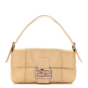 Baguette Python Light Beige Snakeskin Baguette