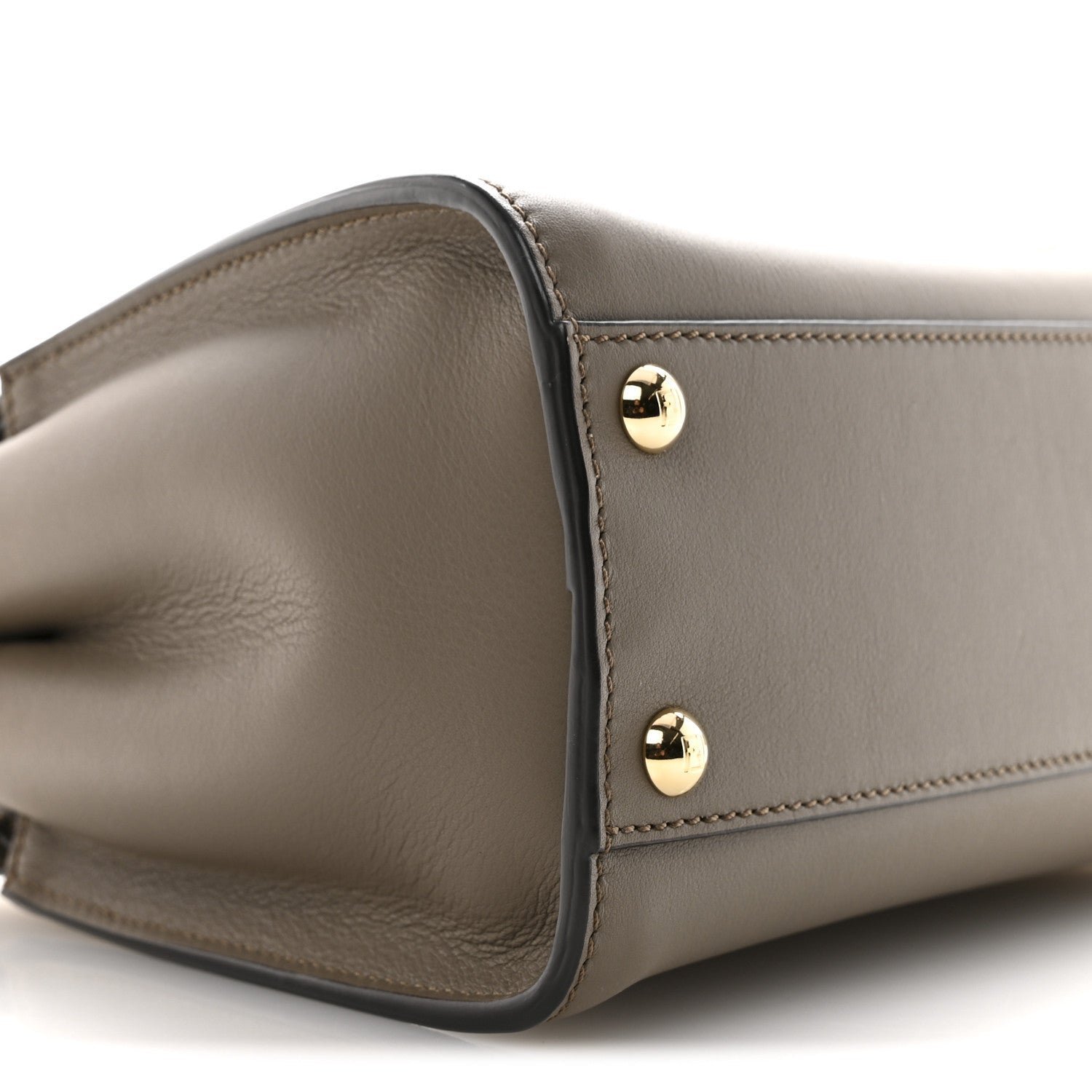 Fendi Vitello Seta Canvas FF Embroidered Mini Peekaboo Iconic Satchel - Image 9