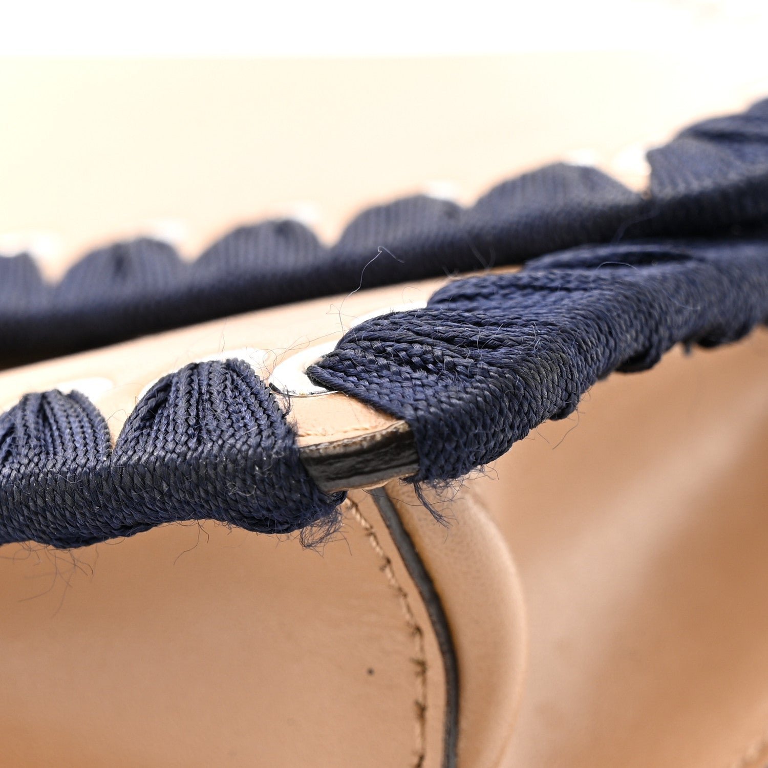 Fendi Vitello Liberty Lucido Ribbon Lace-Up Studded Small Kan I Shoulder Bag - Image 12