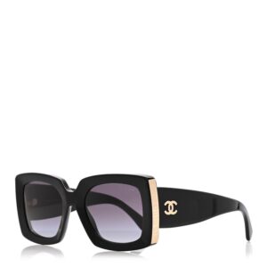 Acetate Rectangle Sunglasses 5435 Black