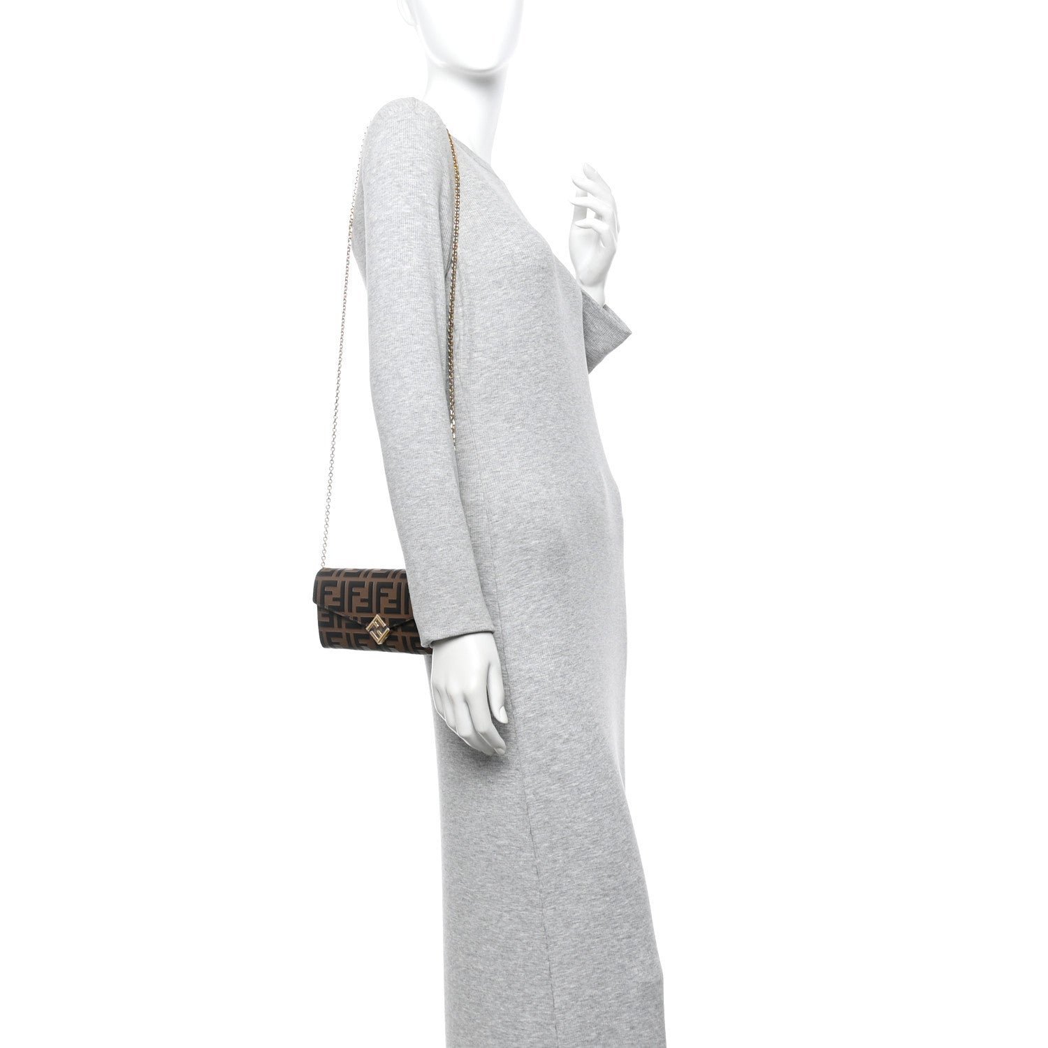 F is Fendi Continental Wallet on Chain (Maya/Black) - Image 2