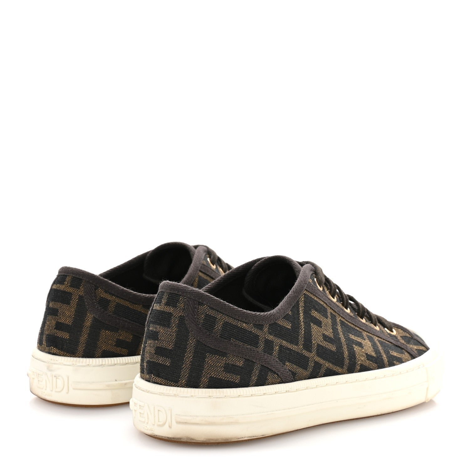Fendi Fabric Jacquard FF Domino Low-Top Sneakers - Image 5