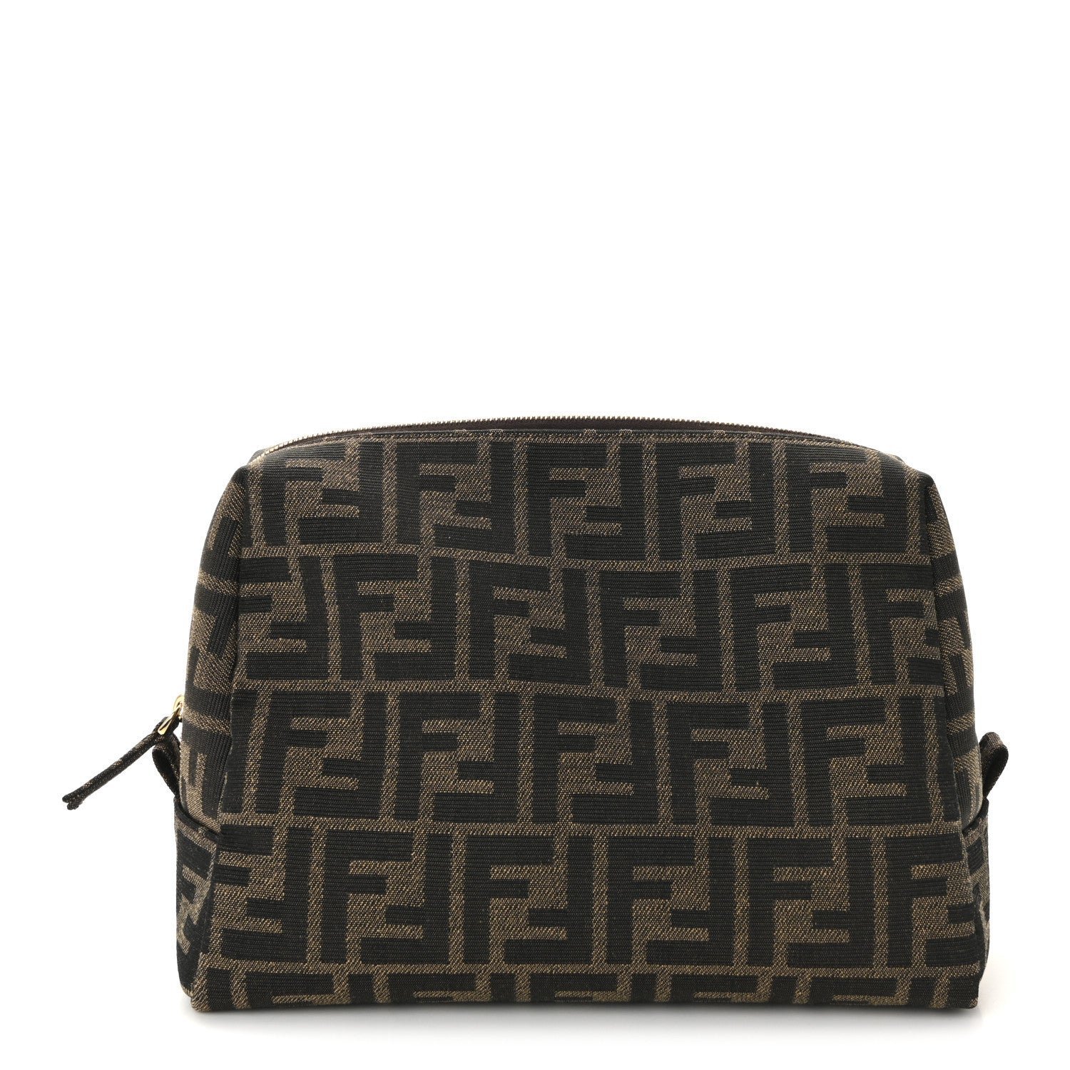 Fendi Fabric Jacquard FF 1974 Medium Trapezoid Beauty Pouch