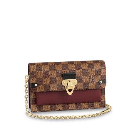 Louis Vuitton Vavin Chain Wallet Bordeaux Red / Black