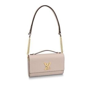 Louis Vuitton Lockme Clutch Greige