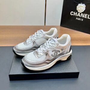 cc sneaker in white mesh fabric print logo 149838